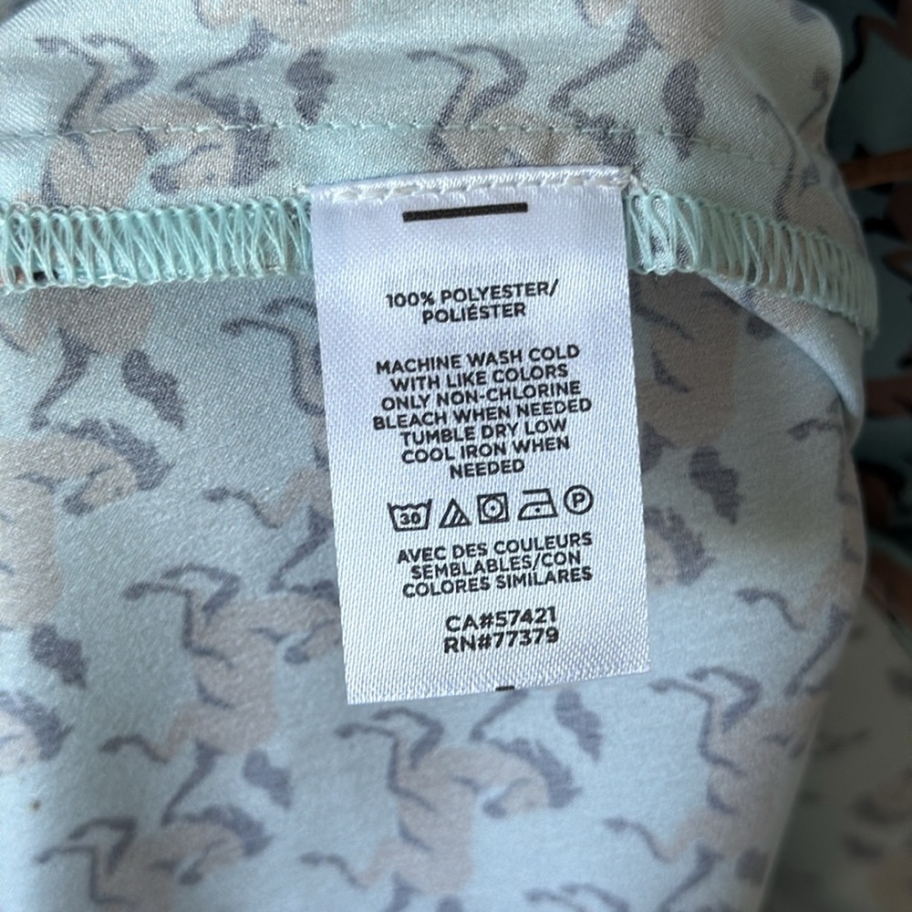 Ann Taylor Silky Horse Print Pajama Lightweight PJ Set Blue Brown Burgandy M NWT - Picture 15 of 16